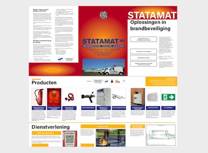 Statamat is trots op zijn nieuwe folder (creatie door Cobosystems)